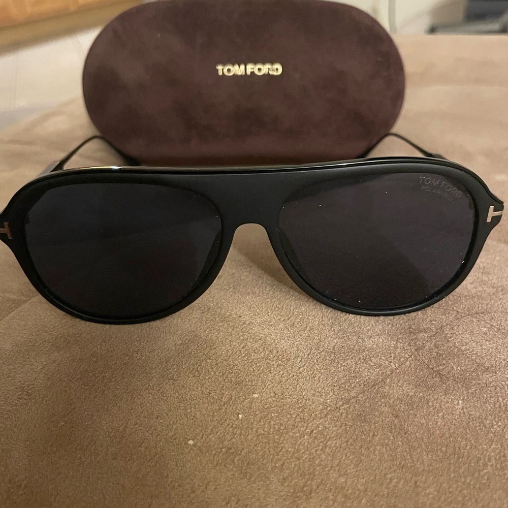 Tom Ford Nicholai TF 624 02D Matte Black Sunglasses Grey Polarized, 57-14-145